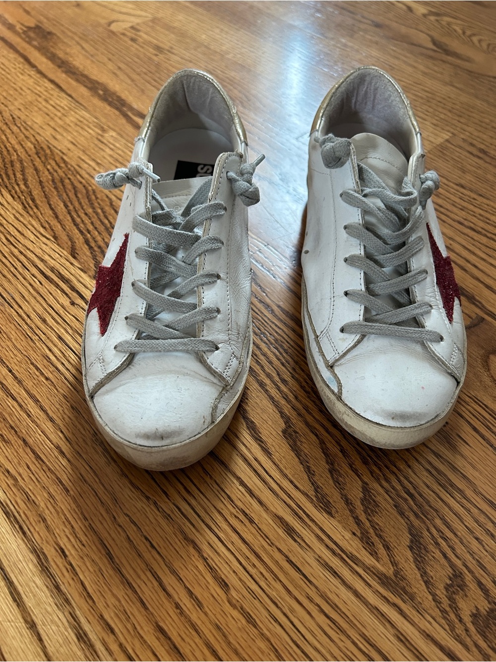 Golden Goose Women's Sneakers with Red Star Accent